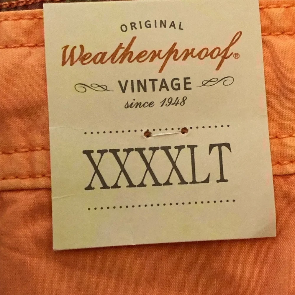 Weatherproof Vintage Men's Swim Trunks with Lining Orange Size XXXXLT NWT